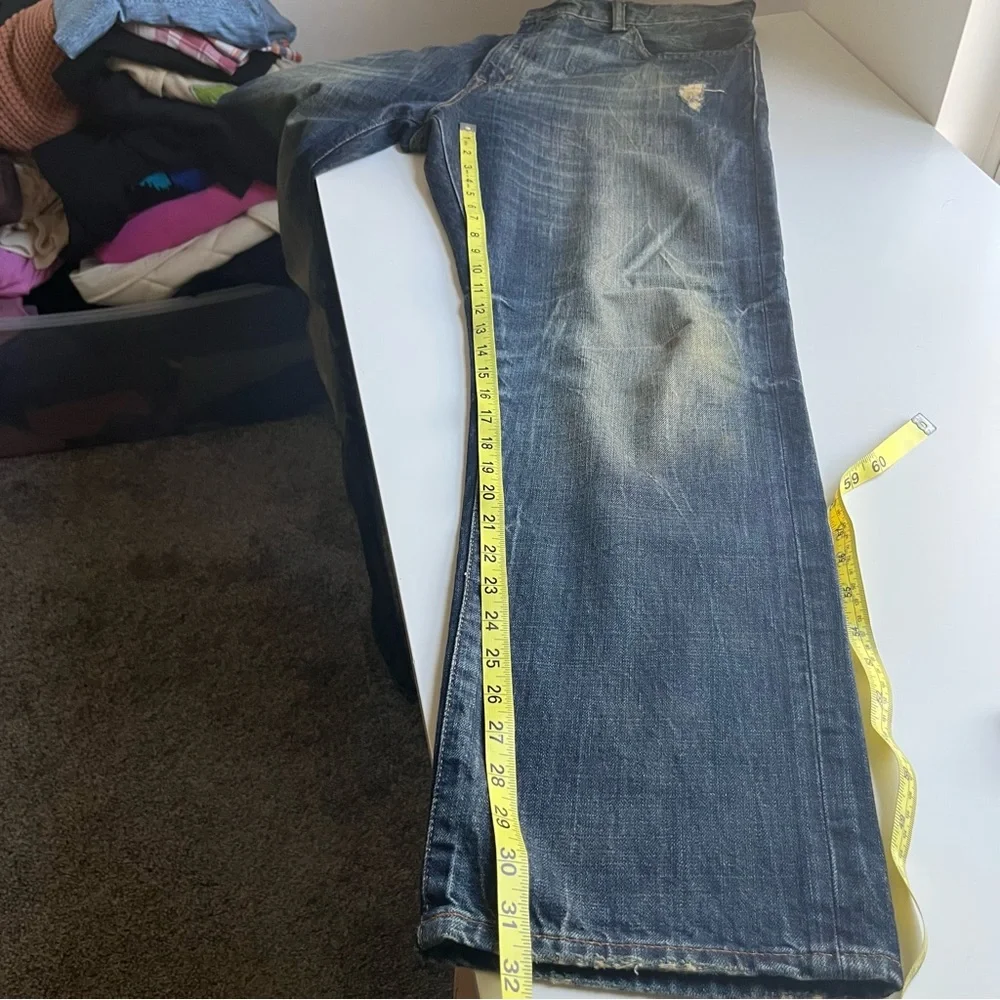 Denim Supply Ralph Lauren Straight Patina Blue Jeans Flag 36/32 Cowboy Western